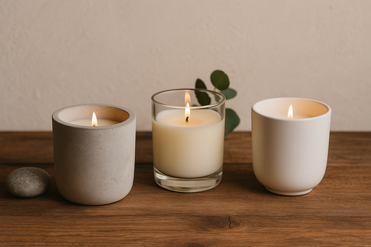 Ventajas de Usar Vasos de Concreto Frente a Vidrio o Cerámica en la Elaboración de Velas Artesanales