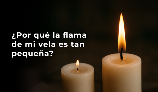 ¿Por qué la flama de mi vela es tan pequeña?