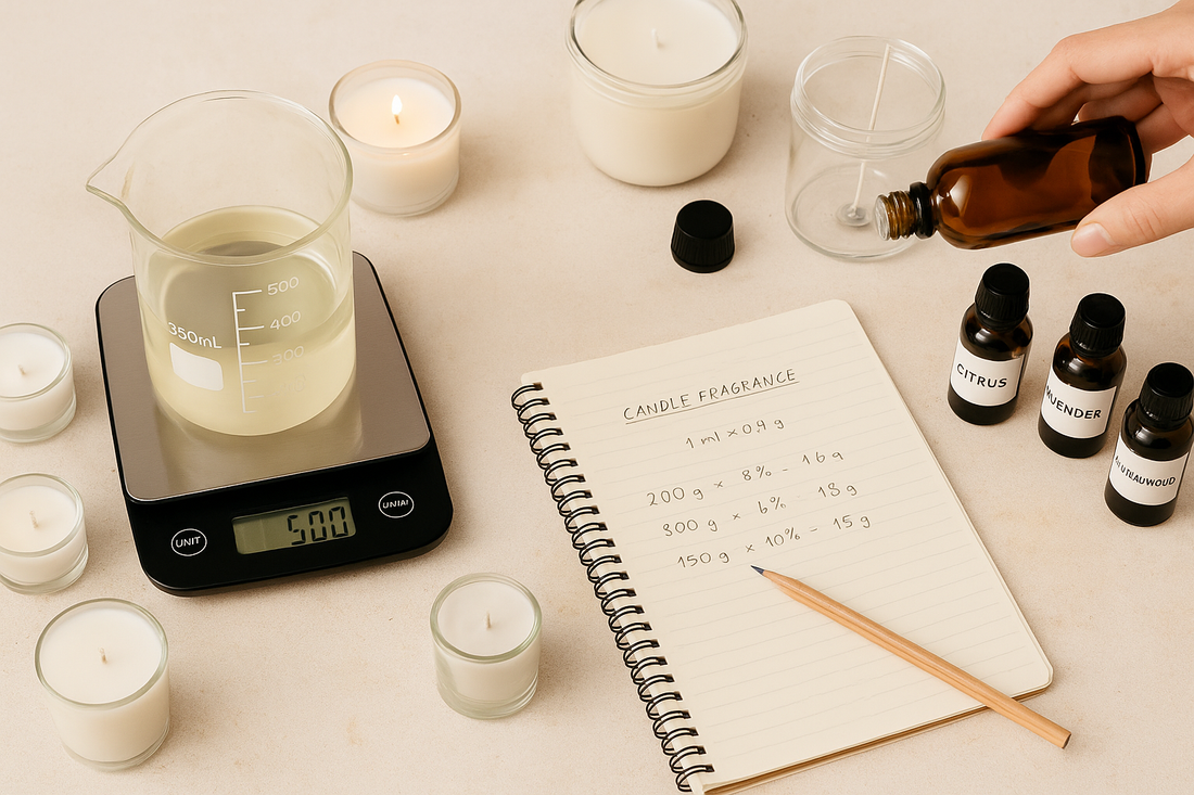 Cómo medir y dosificar fragancias para velas: fórmulas y tips para lograr el aroma perfecto