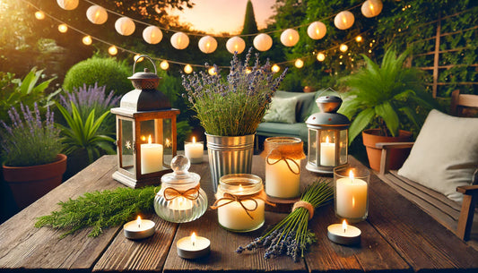 Fragancias ideales para crear velas repelentes para exteriores