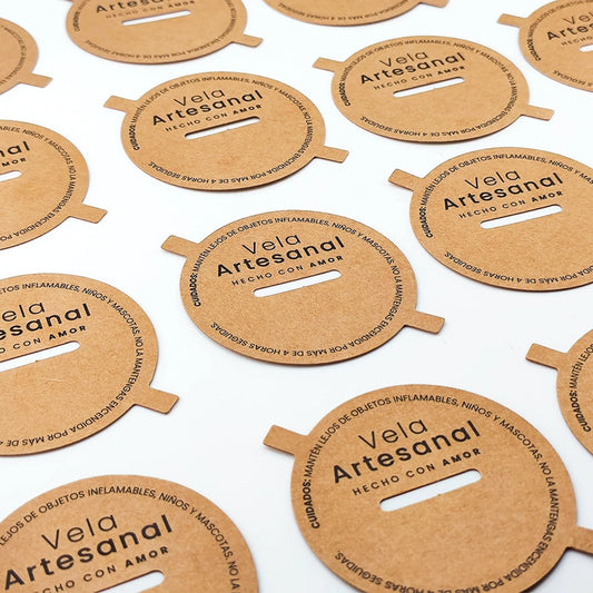 100 pzas Cubre Polvo para Velas - Dust Cover - Cartón / Tapa protectora para Velas - Talla L (80mm) - Candle Craft