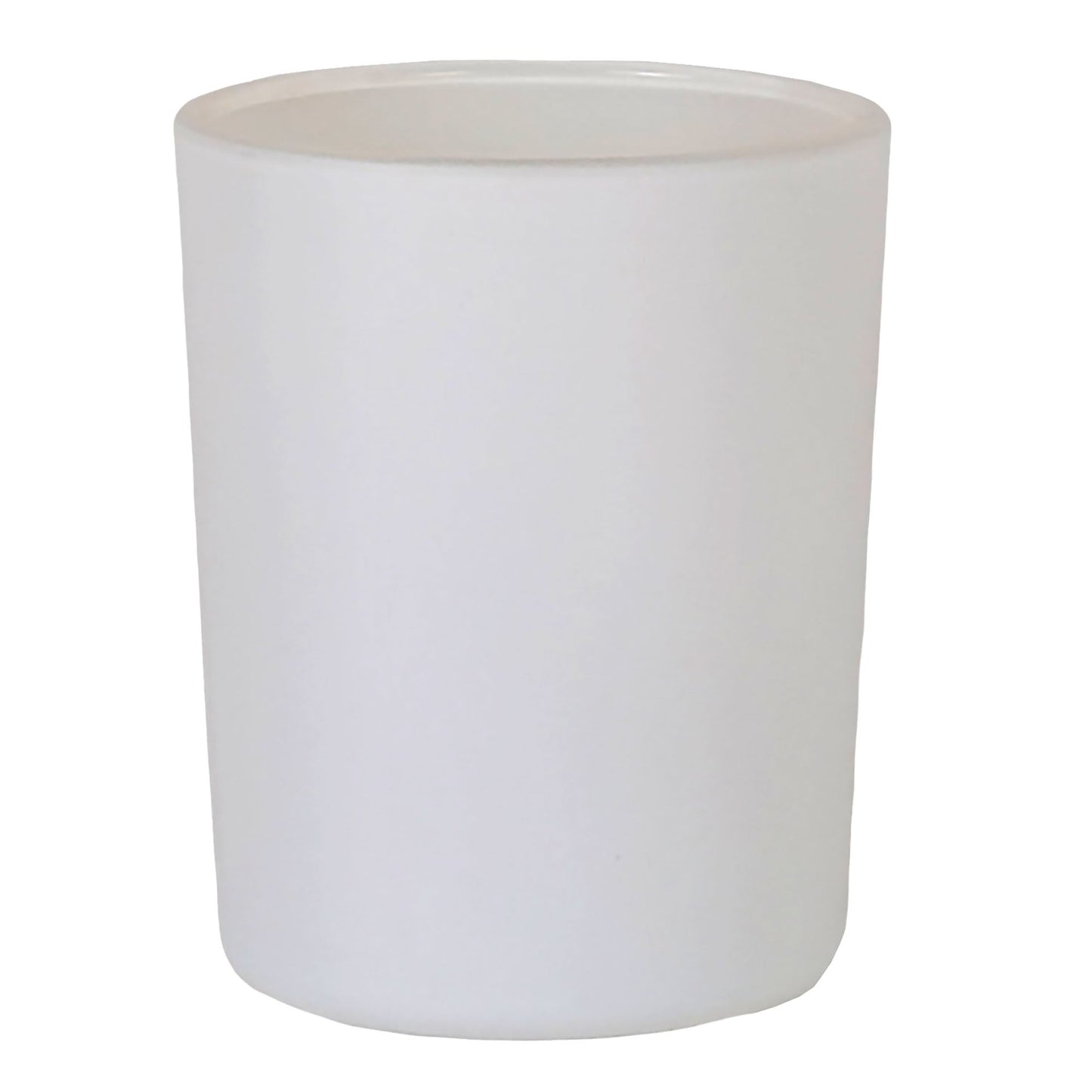 100ml - Mónaco Vaso de vidrio para velas - Blanco Mate - Candle Craft