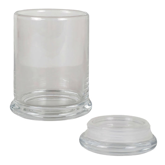 230ml - Atenas Vaso cilíndrico de vidrio para velas columna - Transparente