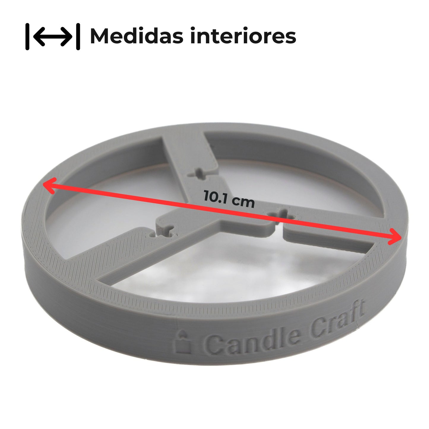 Herramienta para Centrado de Pabilos - Soporte de Mechas (Wick Holder) - Gris- Tamaño: XL