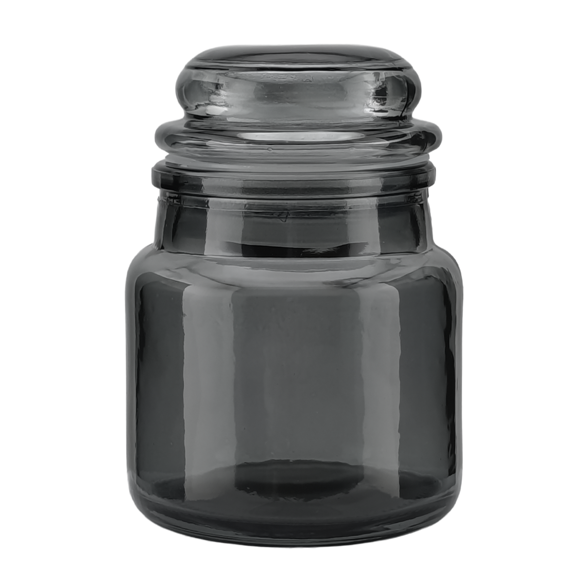 120ml – Siena Vaso Cilíndrico de Vidrio para Velas - Gris Oscuro Transparente - Inspirado en Vasos de Yankee Candle ® – Transparente