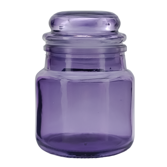 120ml – Siena Vaso Cilíndrico de Vidrio para Velas - Morado Transparente - Inspirado en Vasos de Yankee Candle ® – Transparente