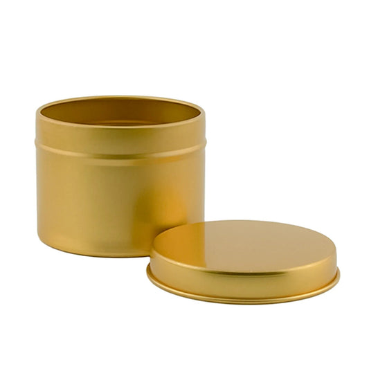 125ml - Tokio Lata de Aluminio Recto para velas - Dorado - Candle Craft