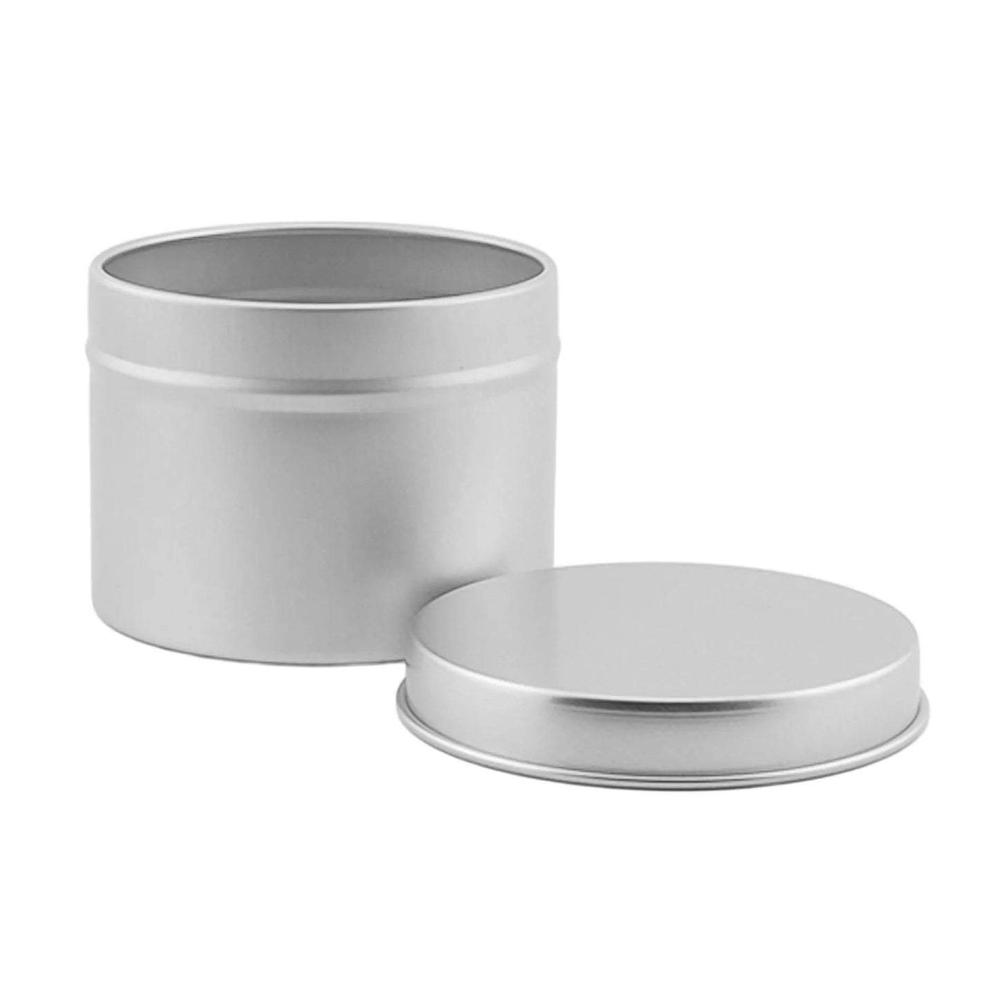 125ml - Tokio Lata de Aluminio Recto para velas - Plata - Candle Craft