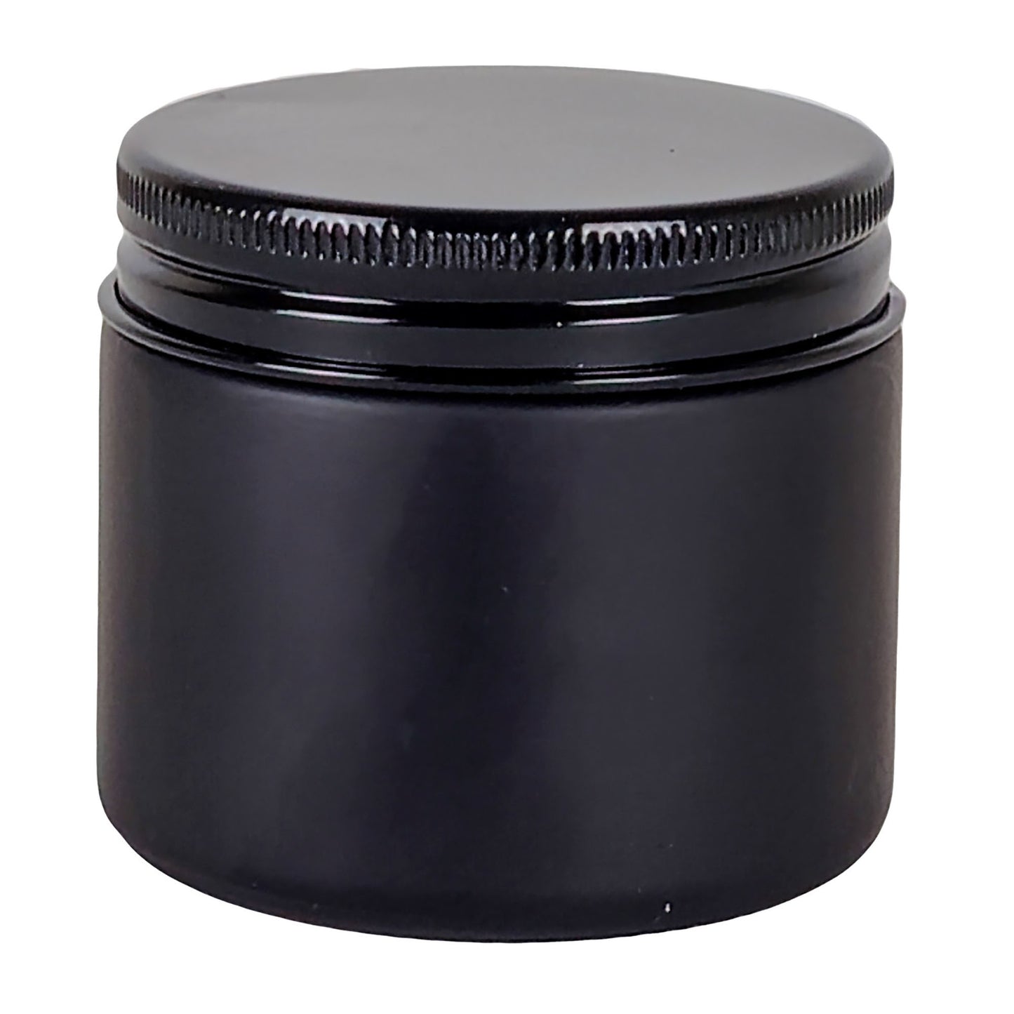 75ml - Miami Vaso de vidrio con rosca para velas - Negro Mate con tapa negra