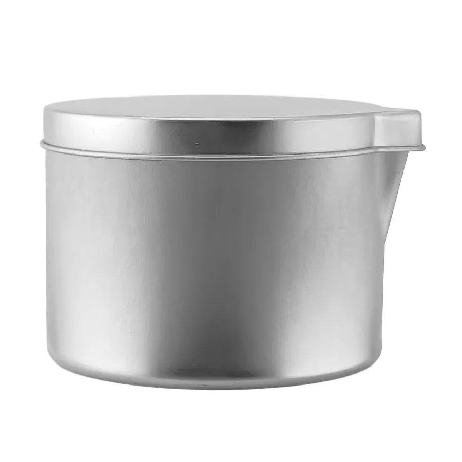 130ml - Tokio Lata de Aluminio Metal Recto para Velas de Masaje - Plata - Candle Craft