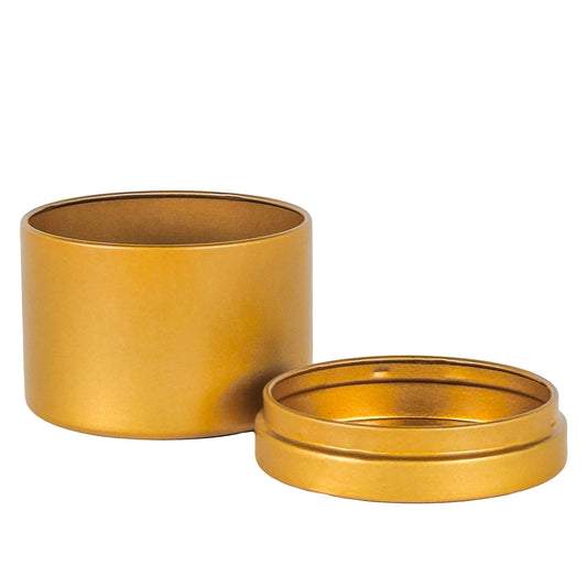 130ml - Tokio Lata de Aluminio Recto para velas - Dorado - Candle Craft