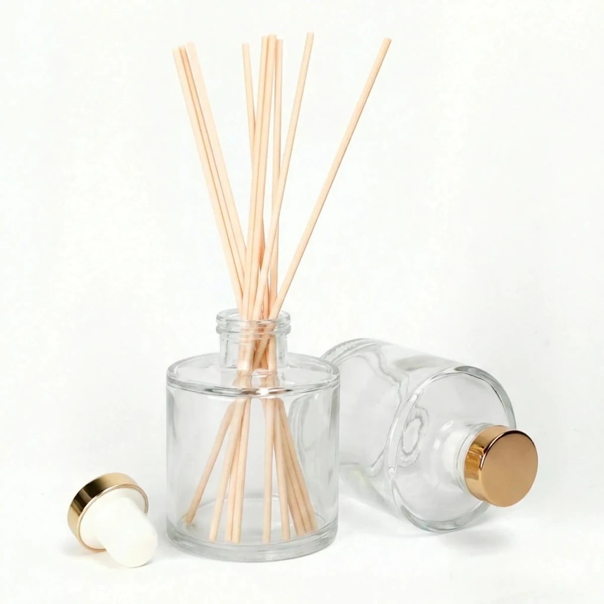 130ml Verona - Frasco para Difusor de Vidrio - Botella Difusor de Varillas Redondo - Cristal Transparente - Candle Craft