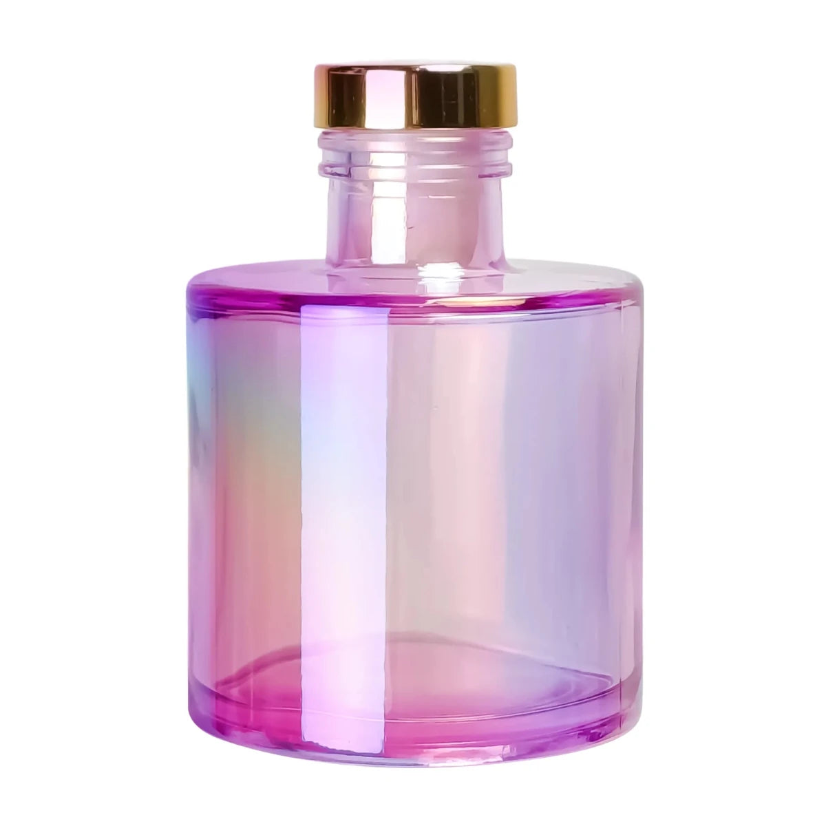 130ml Verona - Frasco para Difusor de Vidrio - Botella Difusor de Varillas Redondo - Morado Tornasol - Candle Craft