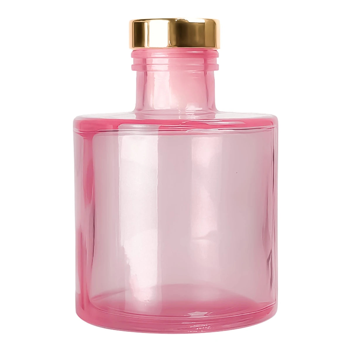 130ml Verona - Frasco para Difusor de Vidrio - Botella Difusor de Varillas Redondo - Rosa Transparente - Candle Craft
