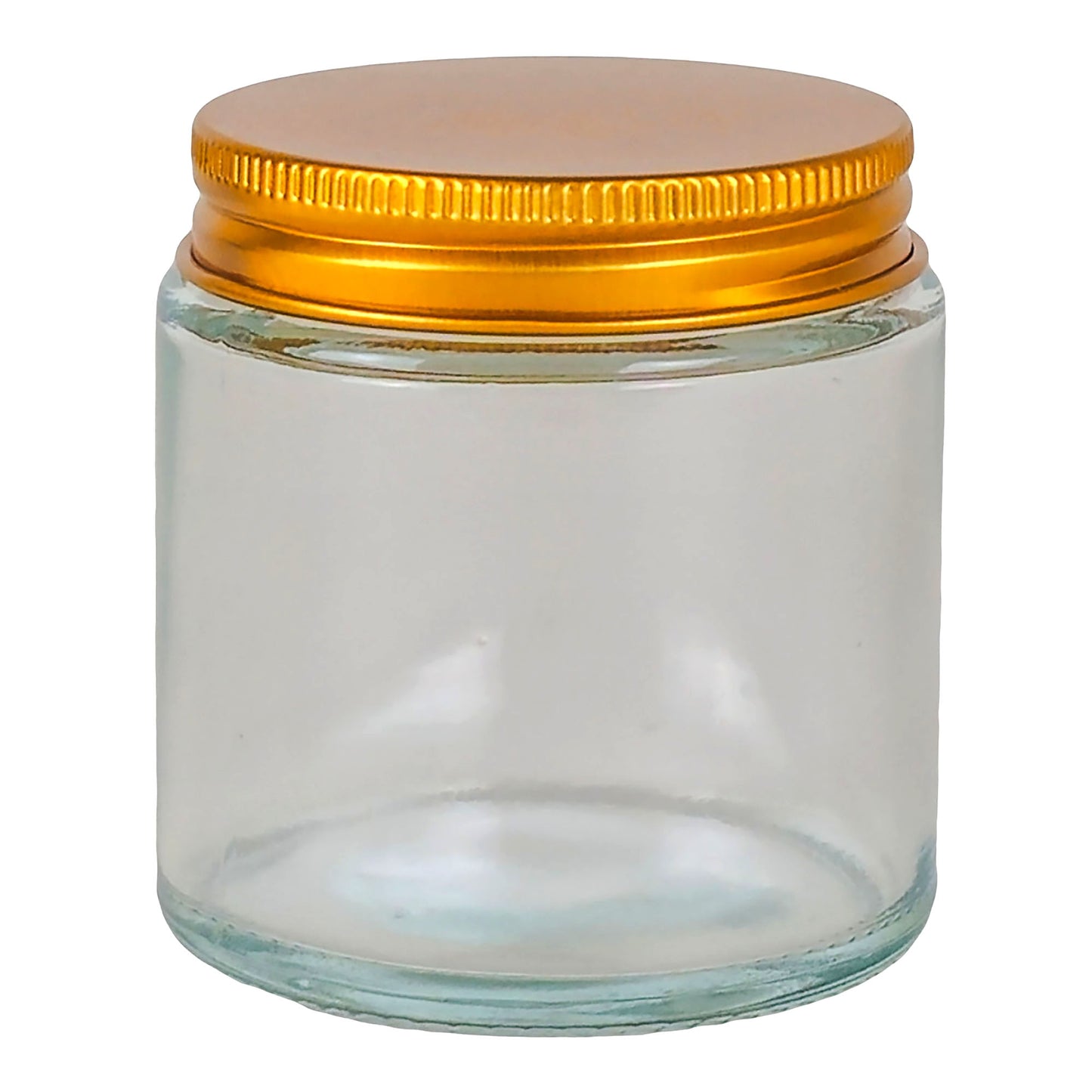 130ml - Miami Vaso de vidrio con rosca para velas - Transparente con tapa dorada