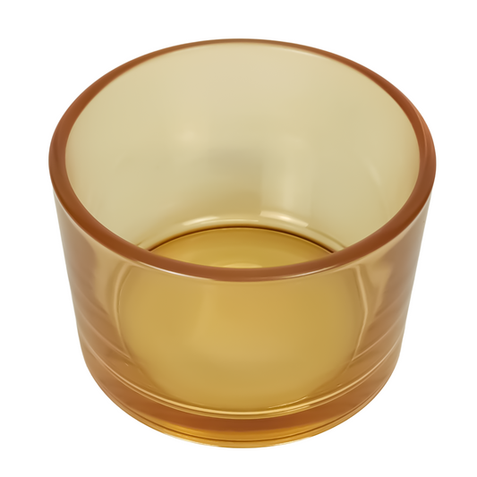140ml - Mónaco Vaso de vidrio para velas - Champagne / Caramelo Transparente