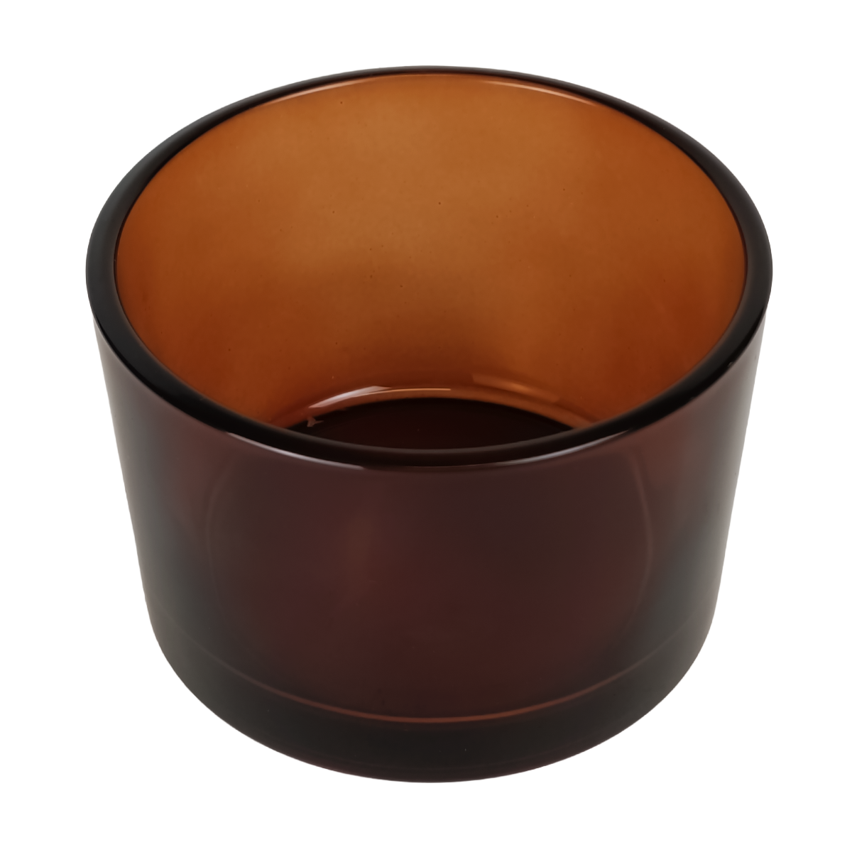 140ml - Mónaco Vaso de vidrio para velas - Ámbar Oscuro - Transparente