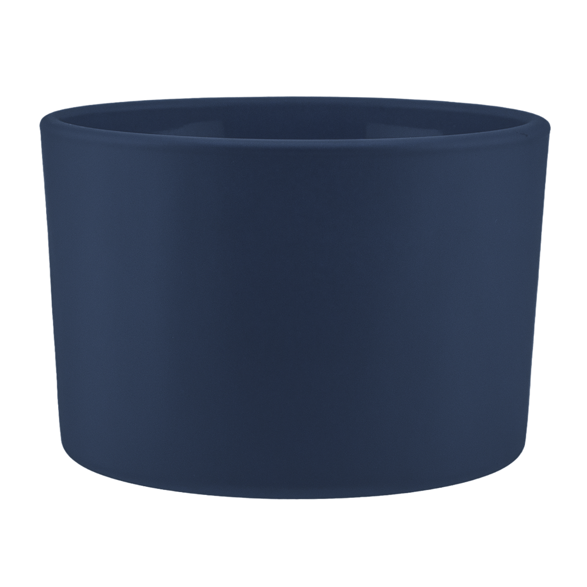 140ml - Mónaco Vaso de vidrio para velas - Gris Carbón Azulado Mate