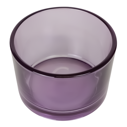 140ml - Mónaco Vaso de vidrio para velas - Morado Transparente