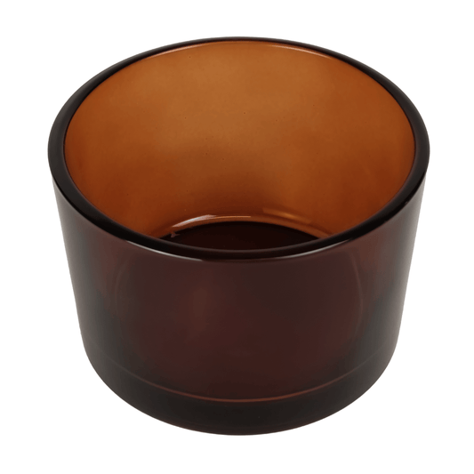140ml - Mónaco Vaso de vidrio para velas - Ámbar Oscuro - Transparente - Candle Craft