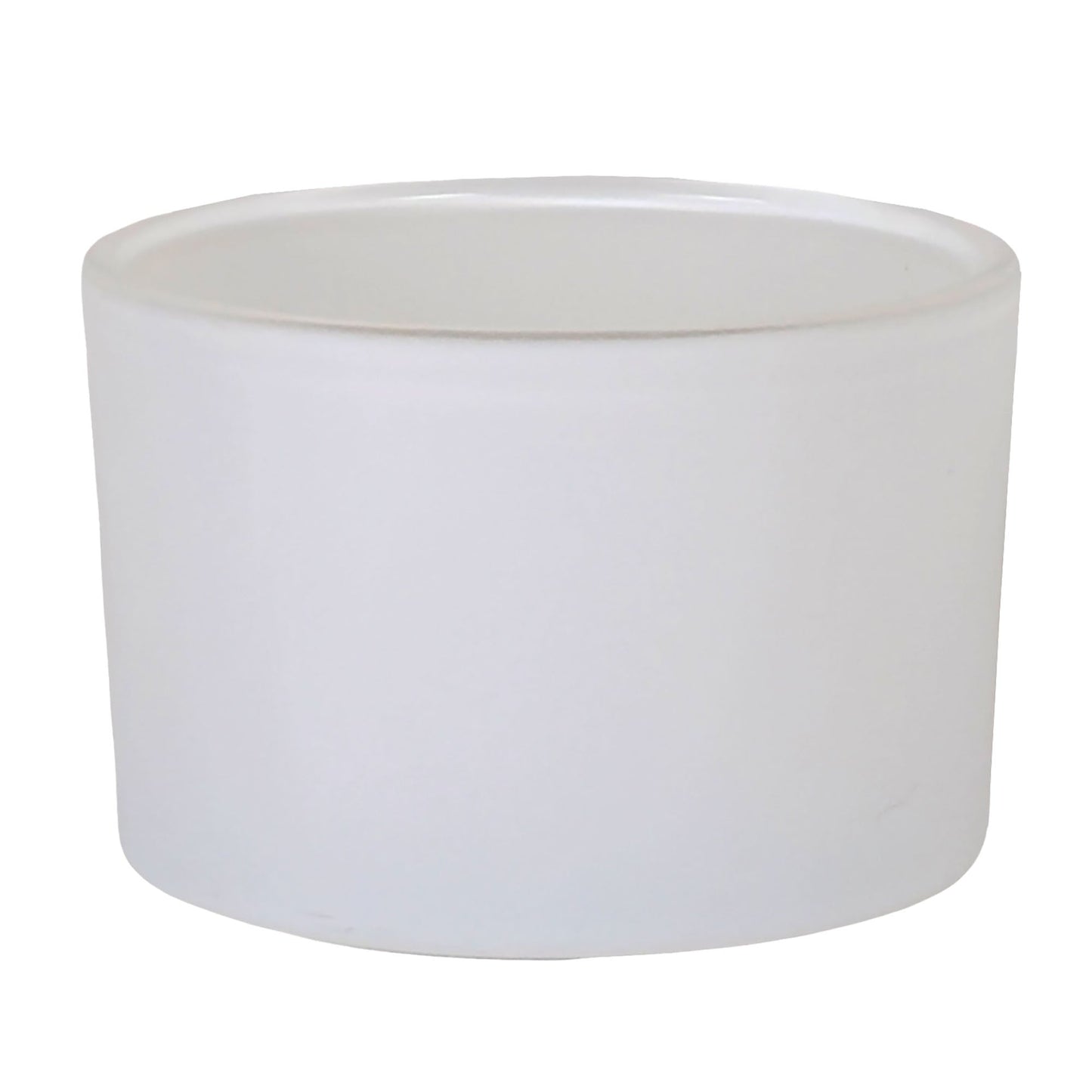140ml - Mónaco Vaso de vidrio para velas - Blanco Mate - Candle Craft