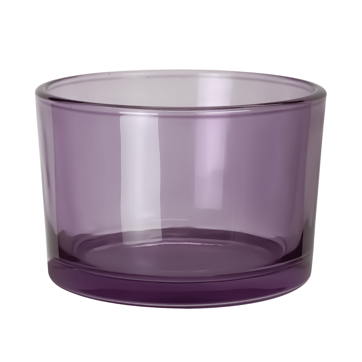 140ml - Mónaco Vaso de vidrio para velas - Morado Transparente - Candle Craft