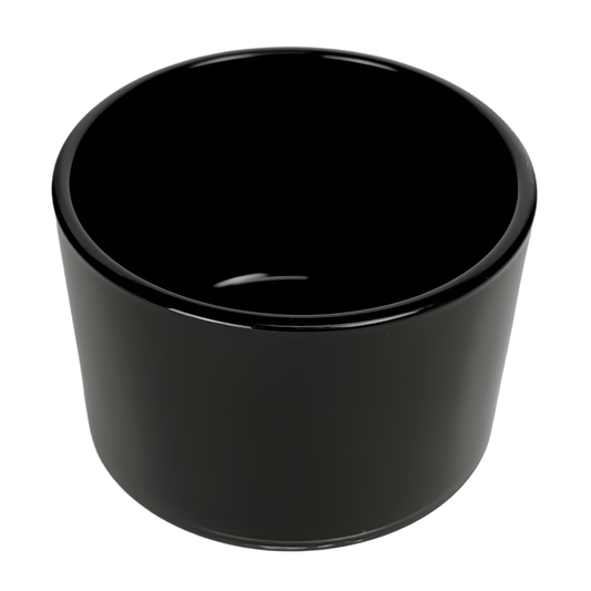 140ml - Mónaco Vaso de vidrio para velas - Negro Brillante - Candle Craft
