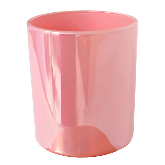 210ml - Mónaco Vaso de vidrio para velas - Rosa Tornasol