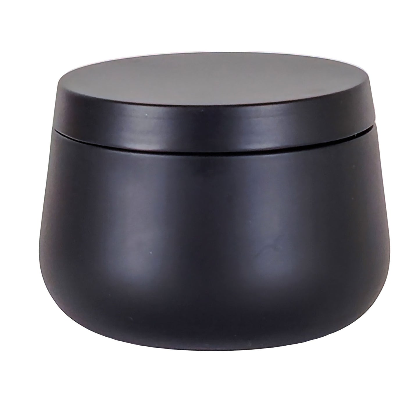 160ml - Tokio Lata de Aluminio Redonda para velas - Negro Mate - Adentro: Dorado