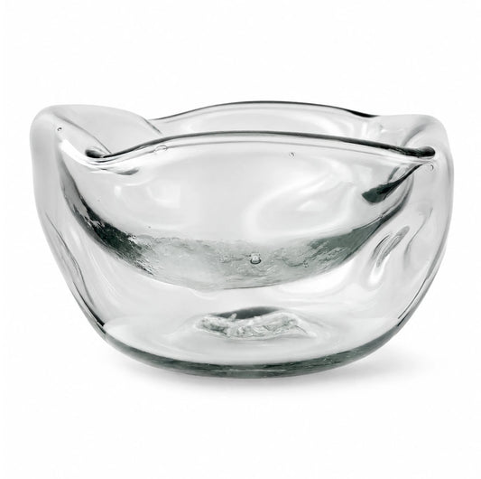 170ml - Florencia Vaso / Bowl de Vidrio Soplado Artesanal - Frasco de diseño Transparente Cristal - Hecho a mano - Candle Craft
