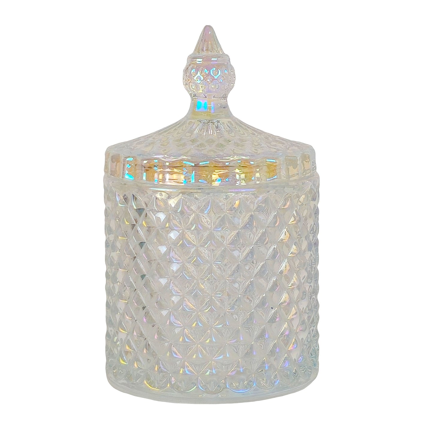 600ml - París Vaso de lujo de vidrio para velas - Tornasol Brillante
