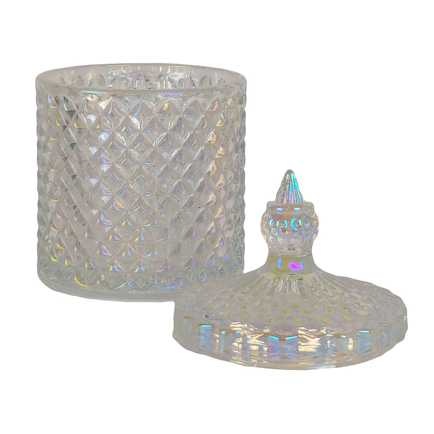 600ml - París Vaso de lujo de vidrio para velas - Tornasol Brillante