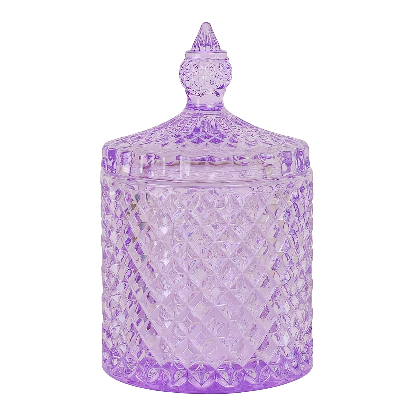 300ml - París Vaso de lujo de vidrio para velas - Morado Brillante