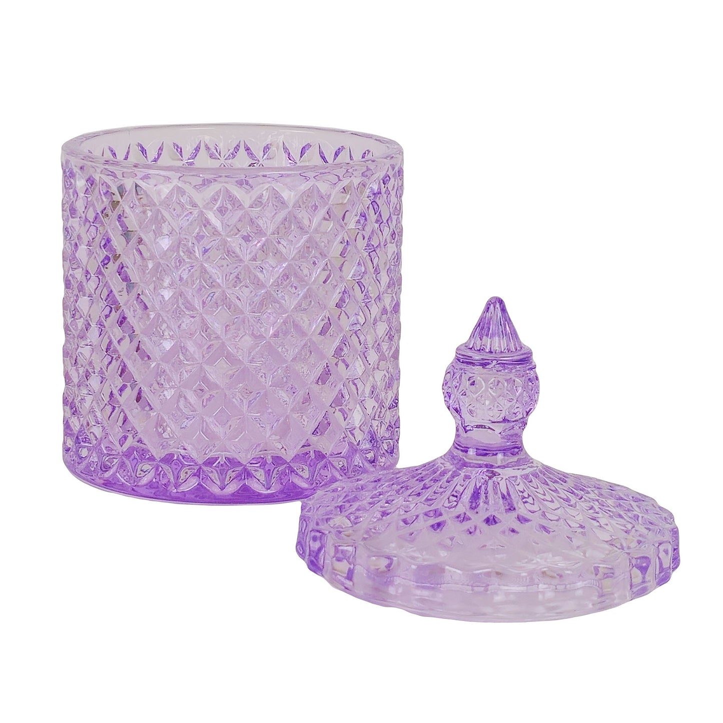 300ml - París Vaso de lujo de vidrio para velas - Morado Brillante