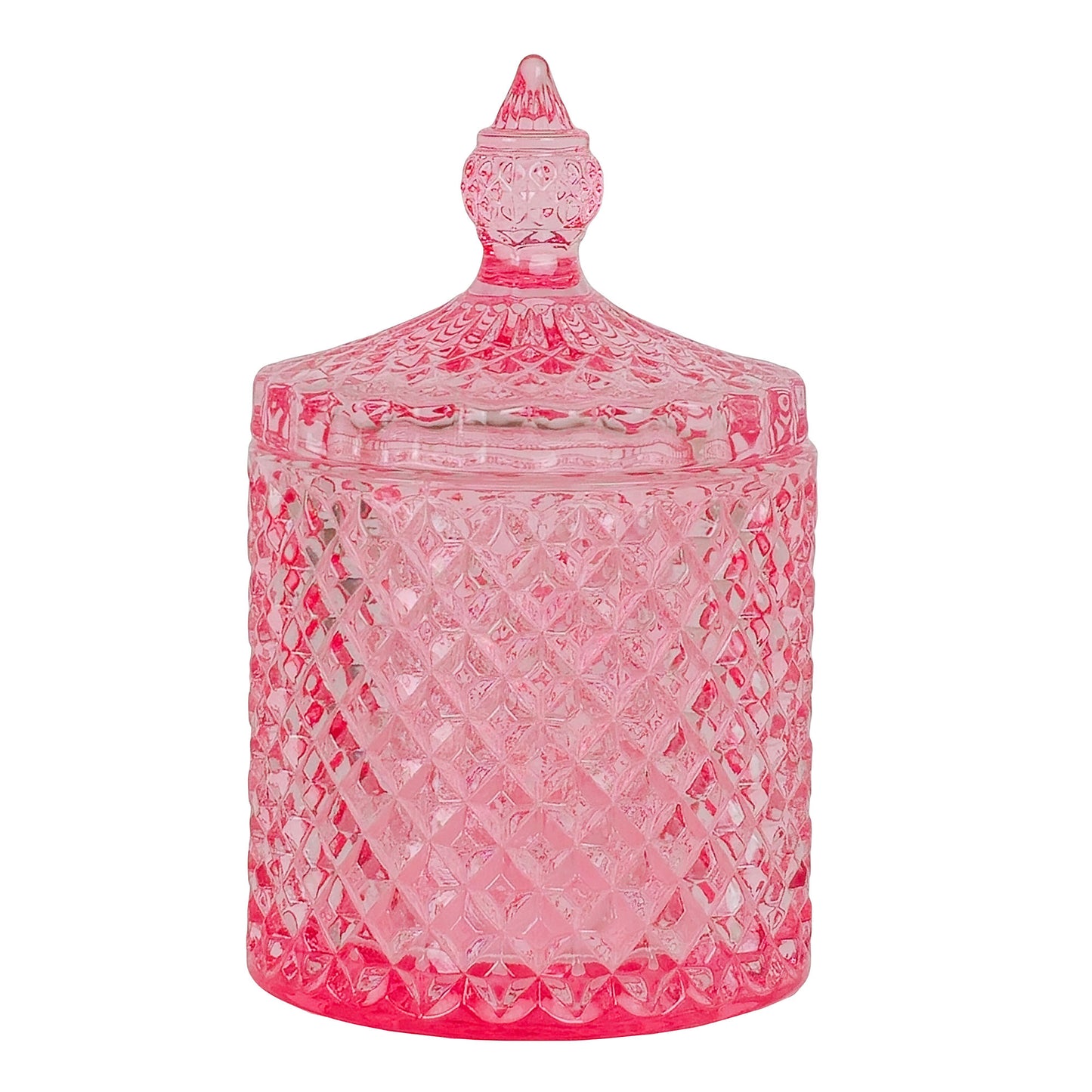 300ml - París Vaso de lujo de vidrio para velas - Pink Brillante