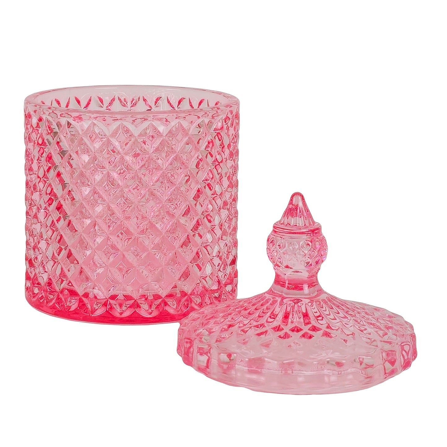 300ml - París Vaso de lujo de vidrio para velas - Pink Brillante