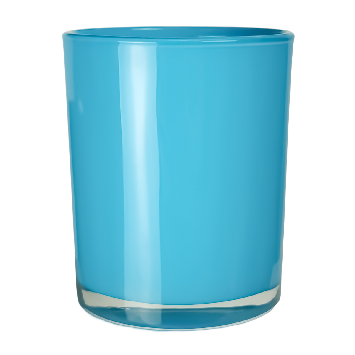 210ml - Mónaco Vaso de Vidrio para Velas - Azul Cielo Brillante