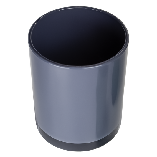 210ml - Mónaco Vaso de Vidrio para Velas - Gris Brillante