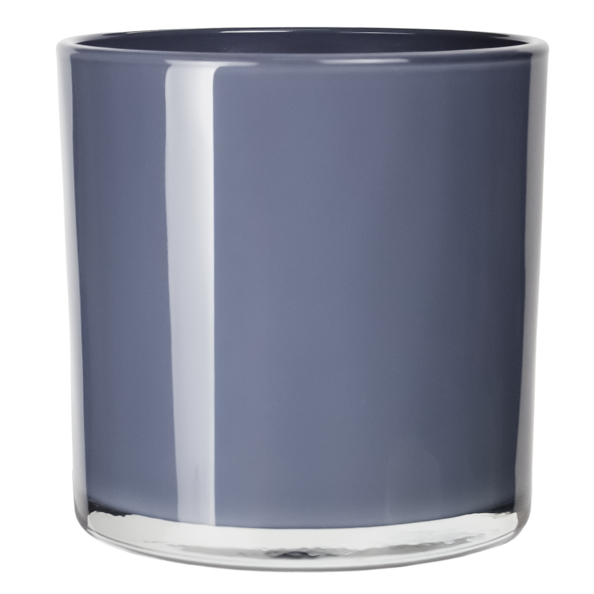 210ml - Mónaco Vaso de Vidrio para Velas - Gris Brillante