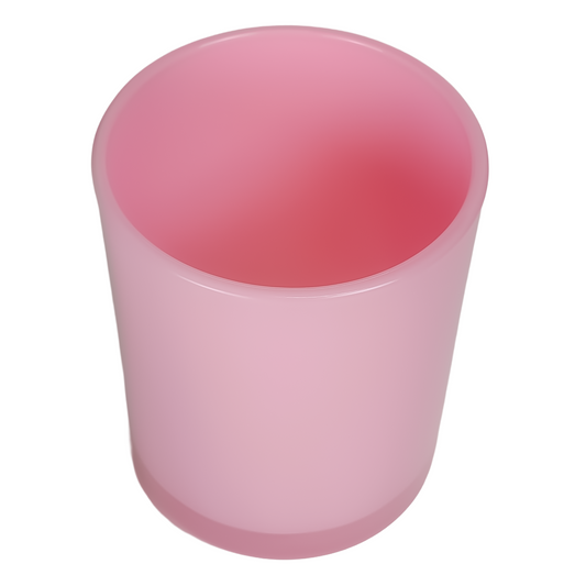 210ml - Mónaco Vaso de Vidrio para Velas - Rosa Claro Brillante