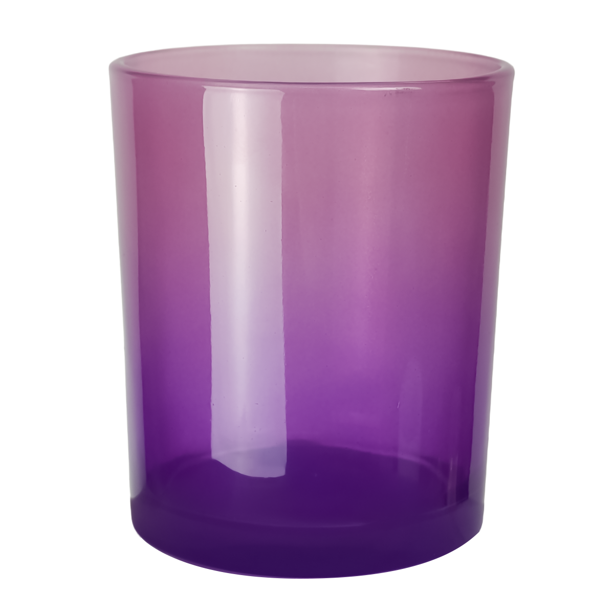 210ml - Mónaco Vaso de vidrio para velas - 2 colores: Rosa y Morado Transparente