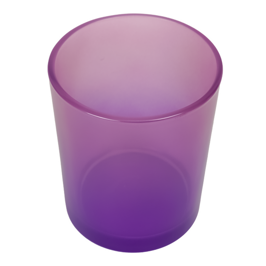 210ml - Mónaco Vaso de vidrio para velas - 2 colores: Rosa y Morado Transparente