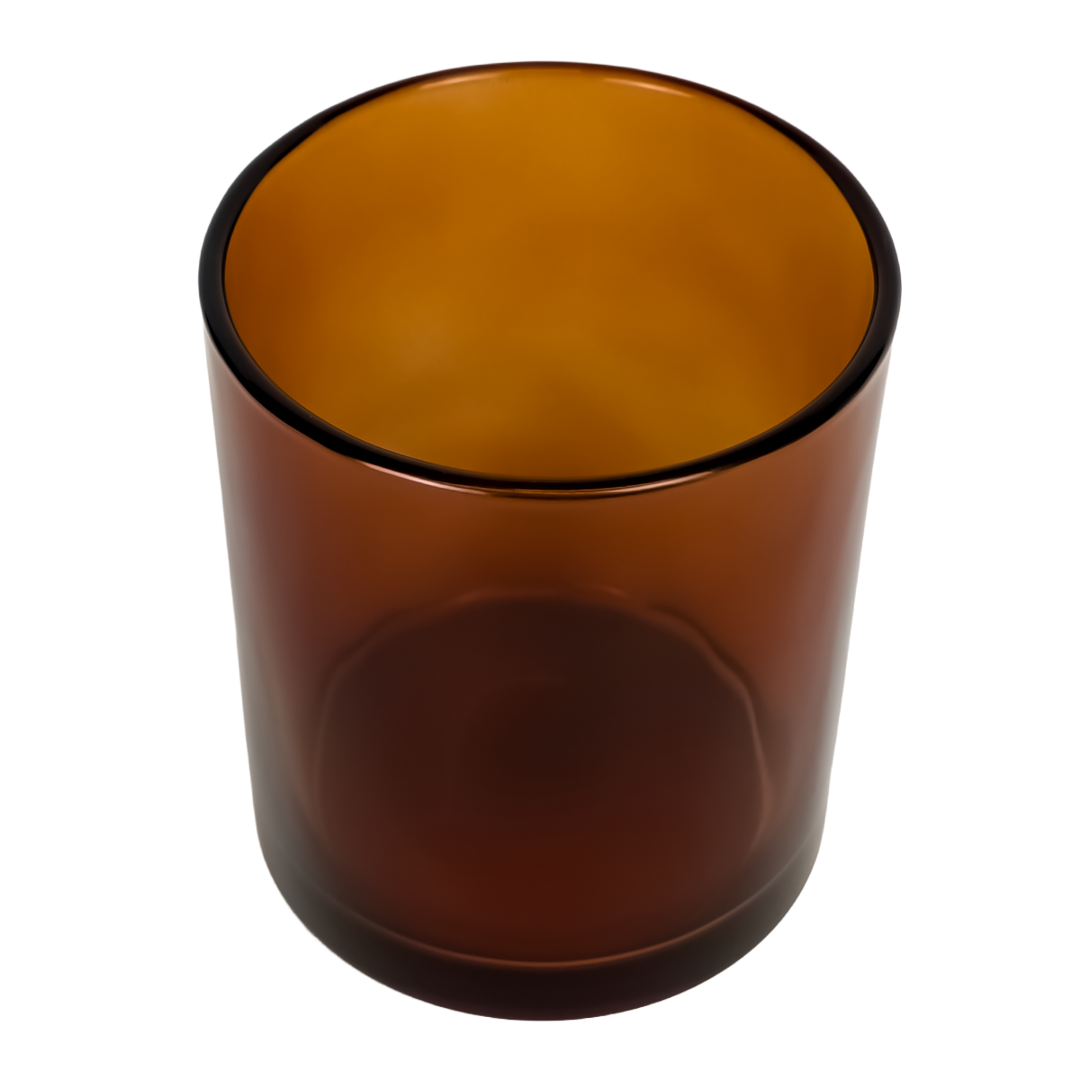 210ml - Mónaco Vaso de vidrio para velas - Ámbar Oscuro Transparente