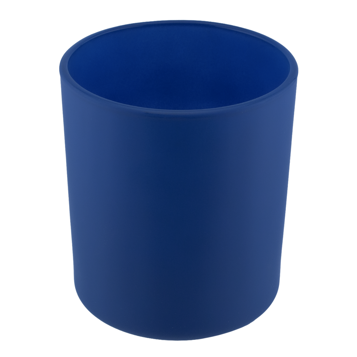 210ml - Mónaco Vaso de vidrio para velas - Azul Cobalto / Azul Rey - Mate