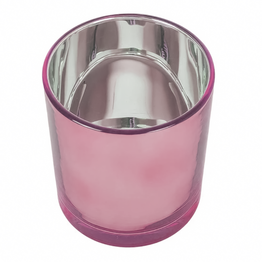 210ml - Mónaco Vaso de vidrio para velas -  Rosa Metálico
