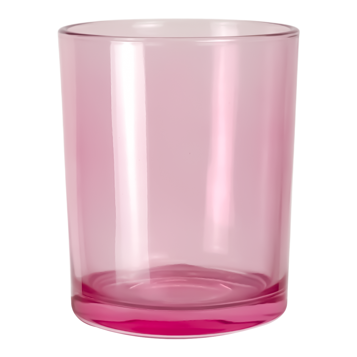 210ml - Mónaco Vaso de vidrio para velas - Rosa Fucsia Transparente