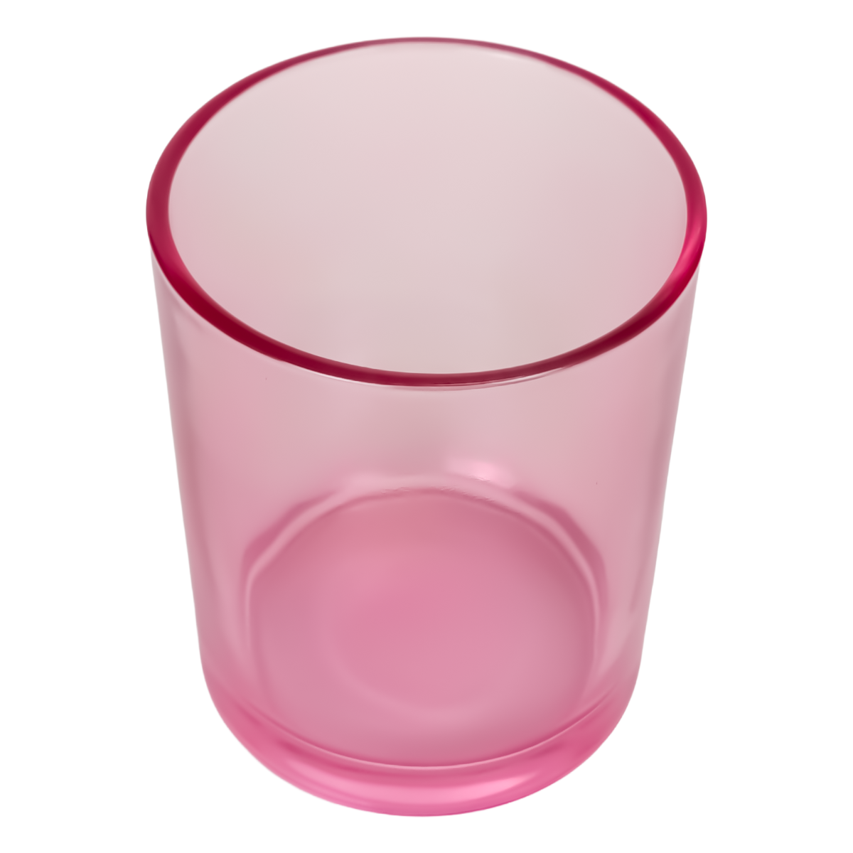 210ml - Mónaco Vaso de vidrio para velas - Rosa Fucsia Transparente