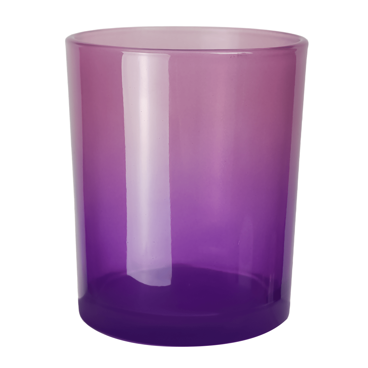 210ml - Mónaco Vaso de vidrio para velas - 2 colores: Rosa y Morado Transparente - Candle Craft