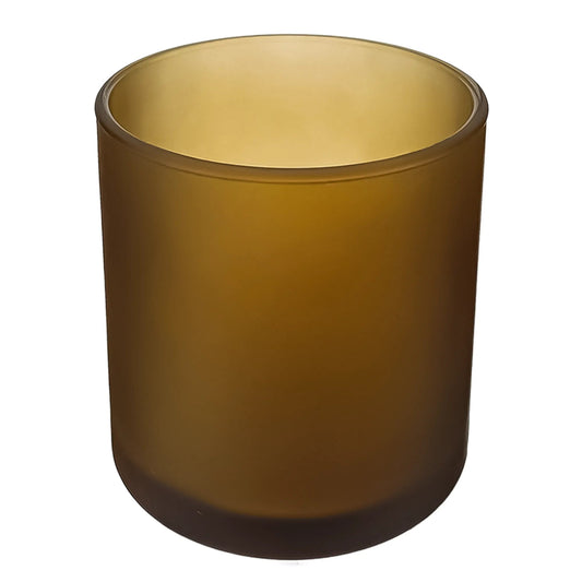 210ml - Mónaco Vaso de vidrio para velas - Ámbar Satinado - Candle Craft
