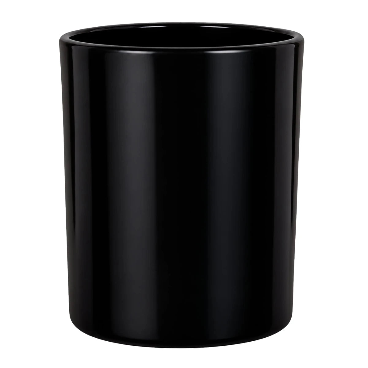 210ml - Mónaco Vaso de vidrio para velas - Frasco Negro Brillante - Candle Craft